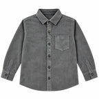 Boys Corduroy Formal Shirt Grey (Size 1 - 12 Years)