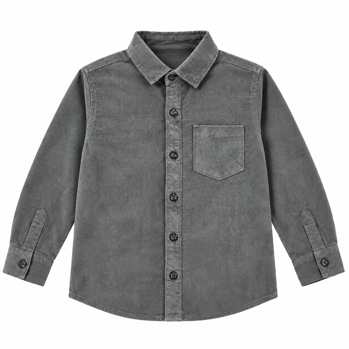 Boys Corduroy Formal Shirt Grey (Size 1 - 12 Years)
