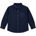 Boys Corduroy Formal Shirt Navy Blue (Size 1 - 12 Years)