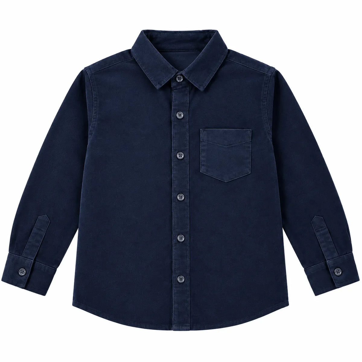 Boys Corduroy Formal Shirt Navy Blue (Size 1 - 12 Years)
