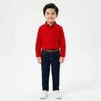Boys Corduroy Formal Shirt Red (Size 1 - 12 Years)
