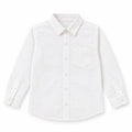 Boys Corduroy Formal Shirt White (Size 1 - 12 Years)