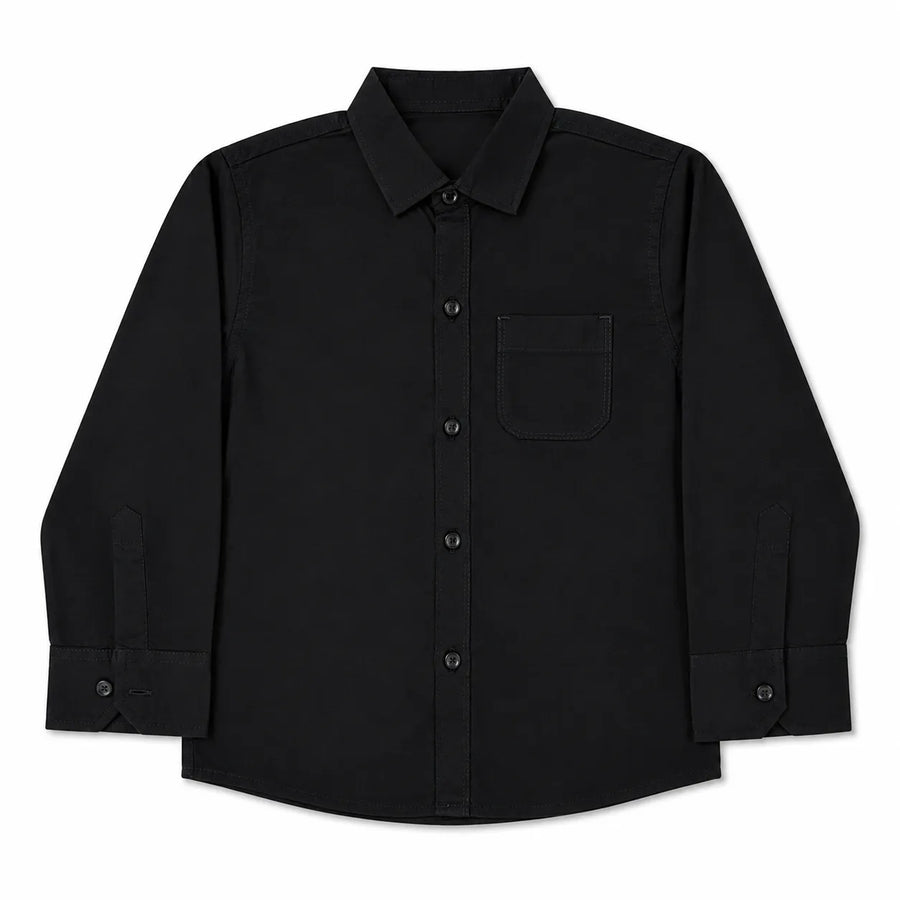 Boys Cotton Formal Shirt Black (Size 1 - 12 Years)