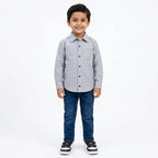 Boys Cotton Formal Shirt Light Blue (Size 1 - 12 Years)