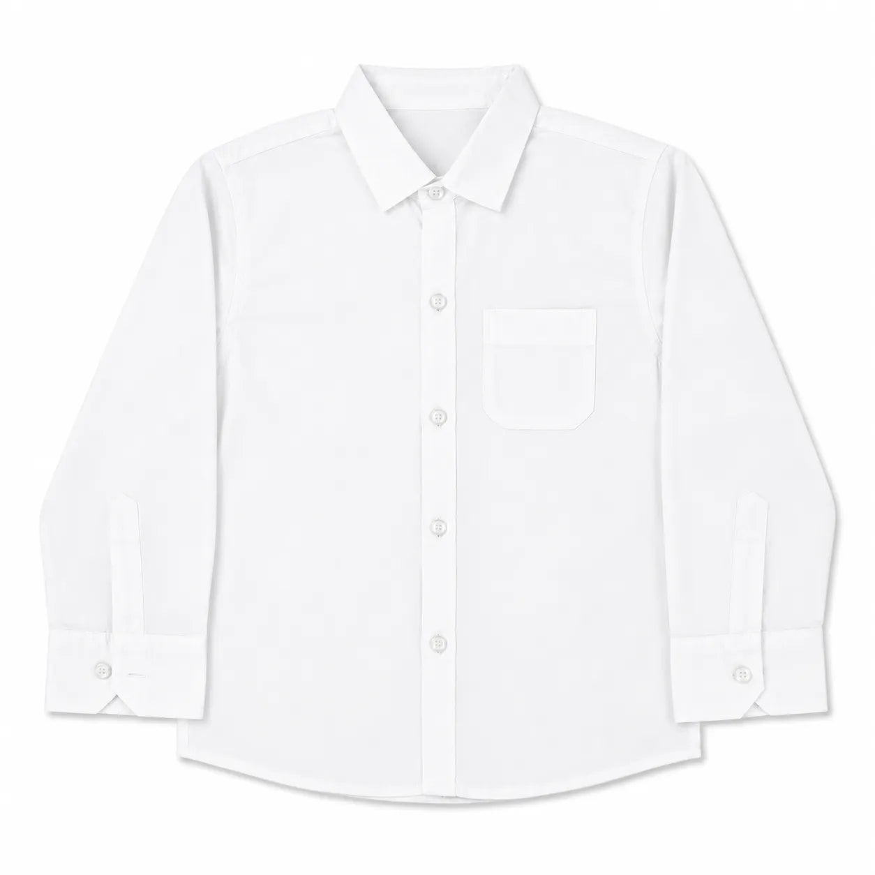 Boys Cotton Formal Shirt White (Size 1 - 12 Years)