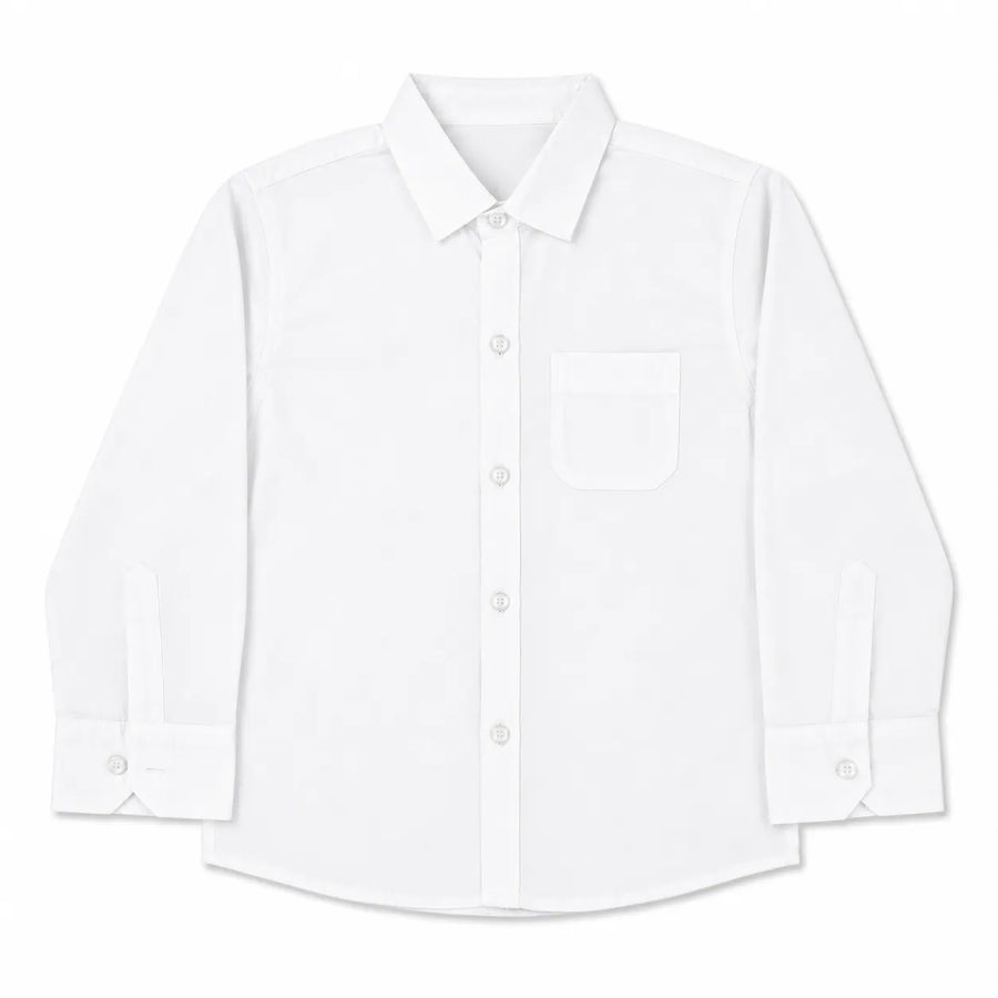 Boys Cotton Formal Shirt White (Size 1 - 12 Years)