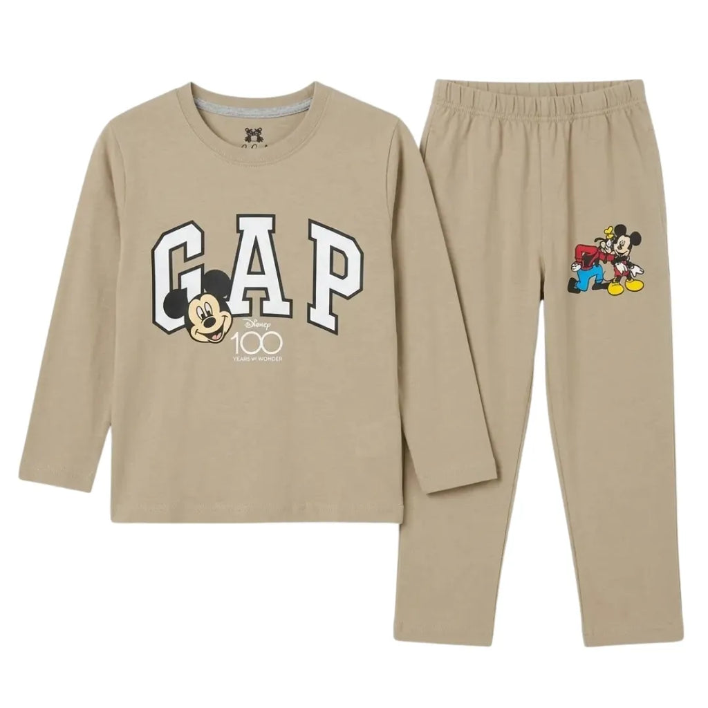 Boys Cream GAP & Mickey Summer Coord Set (2 Piece) - Size 1 - 12 Years