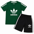 Boys Dark Green & Black Adidas Summer Coord Set (2 Piece) Age 1 - 12 Years