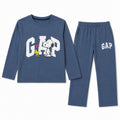 Boys Dull Blue GAP & Snoppy Coord Set (2 Piece) - Size 1 - 12 Years