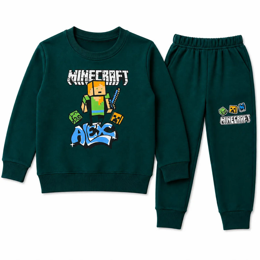 Boys Green Minecraft Winter Coord Set (2 Piece) - Size 1 - 12 Years