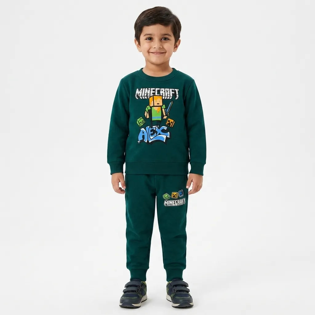 Boys Green Minecraft Winter Coord Set (2 Piece) - Size 1 - 12 Years
