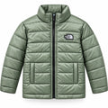 Boys Green Puffer Jacket – The North Face Print (Size 2 - 7 Years)