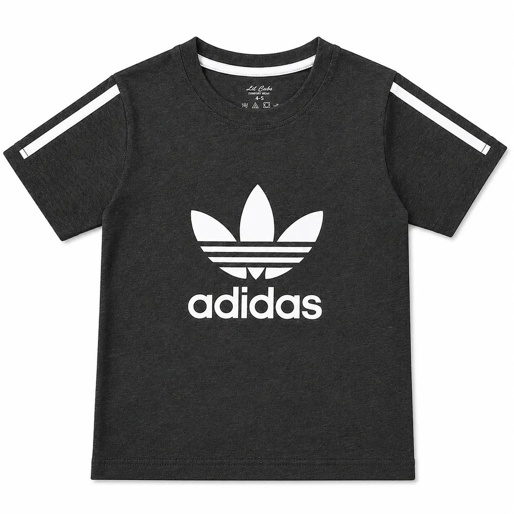 Boys Grey & Black Adidas Summer Coord Set (2 Piece) Age 1 - 12 Years