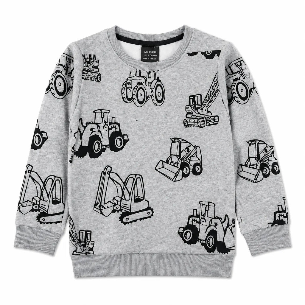 Boys Grey Construction Winter Coord Set (2 Piece) - Size 1 - 12 Years