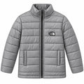 Boys Grey Puffer Jacket – The North Face Print (Size 2 - 7 Years)
