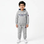 Boys Grey Tommy & Hilfiger Hoodie Winter Coord Set (2 Piece) - Size 1 - 12 Years