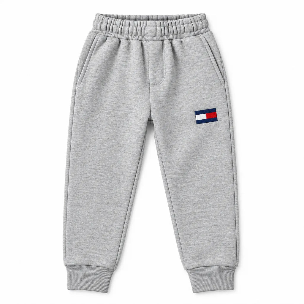 Boys Grey Tommy & Hilfiger Hoodie Winter Coord Set (2 Piece) - Size 1 - 12 Years