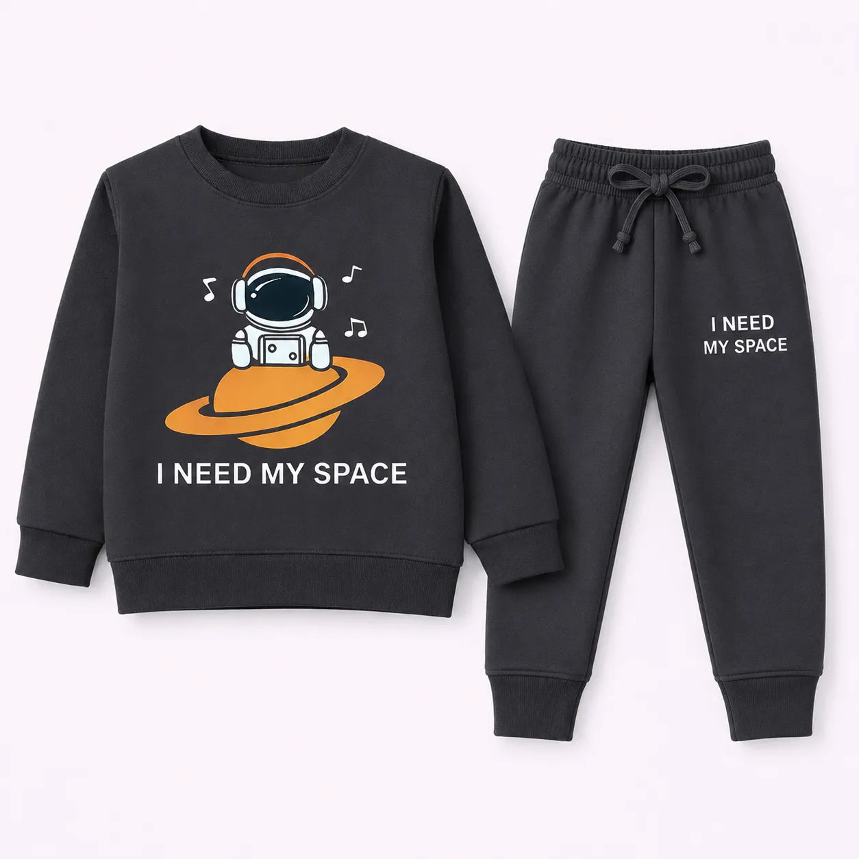 Boys "I need My Space" Charcoal Grey Winter Coord Set (2 Piece) - Size 1 - 12 Years