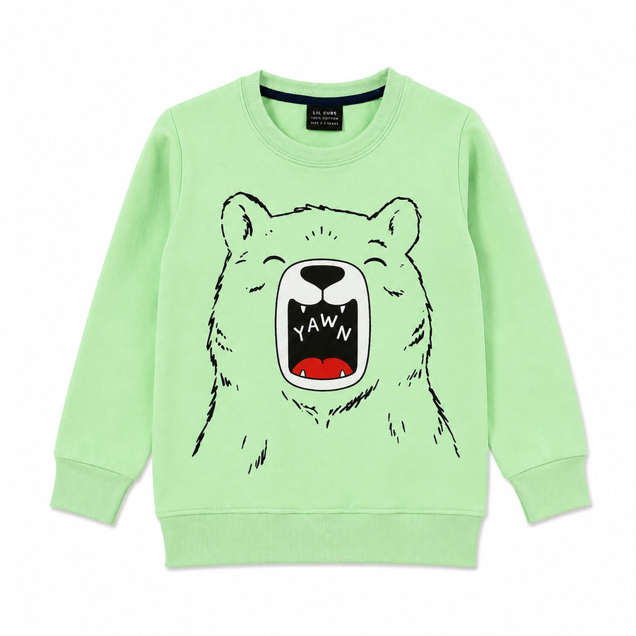 Boys Light Green Bear Winter Coord Set (2 Piece) - Size 1 - 12 Years