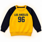 Boys Los Angeles 96 Yellow & Navy Blue Winter Sweatshirt (Size 9 Months - 12 Years)