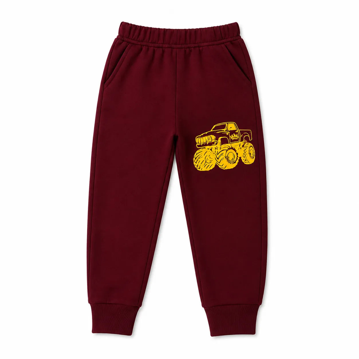 Boys Maroon Monster Truck Winter Coord Set (2 Piece) - Size 1 - 12 Years