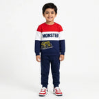 Boys Monster Truck Color Block Winter Sweatshirt (Size 9 Months - 12 Years)