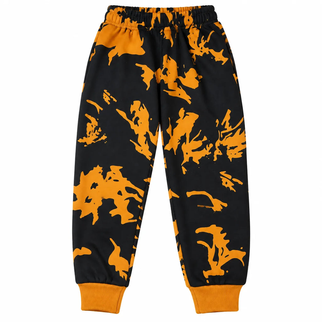 Boys Mustard & Black Pattern Adidas Winter Coord Set (2 Piece) - Size 1 - 12 Years