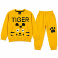 Boys Mustard Cute Tiger Winter Coord Set (2 Piece) - Size 1 - 12 Years