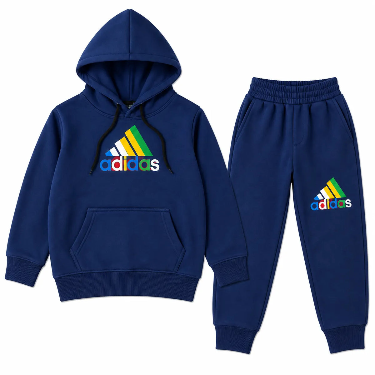 Boys Navy Blue Adidas Hoodie Winter Coord Set (2 Piece) - Size 1 - 12 Years