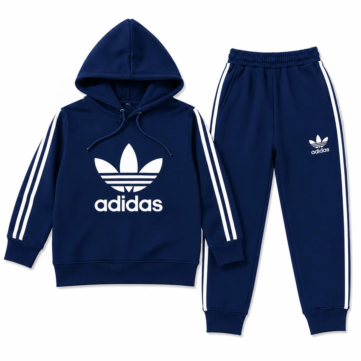 Boys Navy Blue Adidas Winter Hoodie Coord Set (2 Piece) - Size 1 - 12 Years