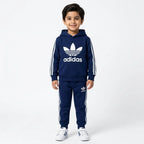Boys Navy Blue Adidas Winter Hoodie Coord Set (2 Piece) - Size 1 - 12 Years