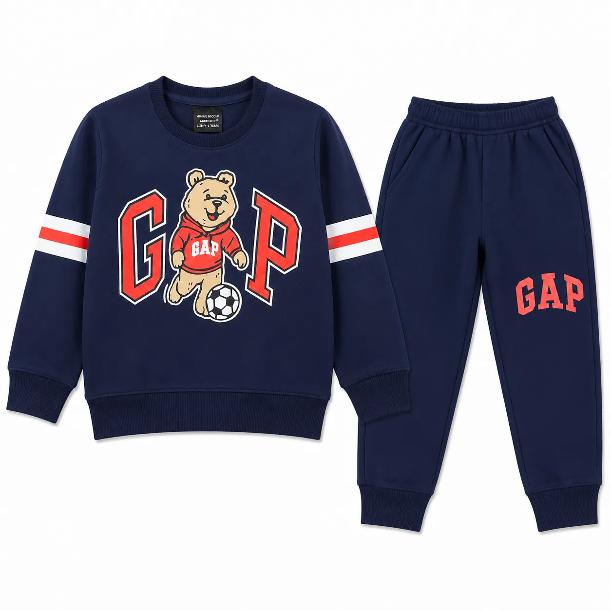 Boys Navy Blue GAP & Teddy Bear Winter Coord Set (2 Piece) - Size 1 - 12 Years