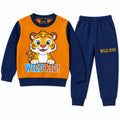 Boys Navy Blue & Mustard Wild Kid Winter Coord Set (2 Piece) - Size 1 - 12 Years