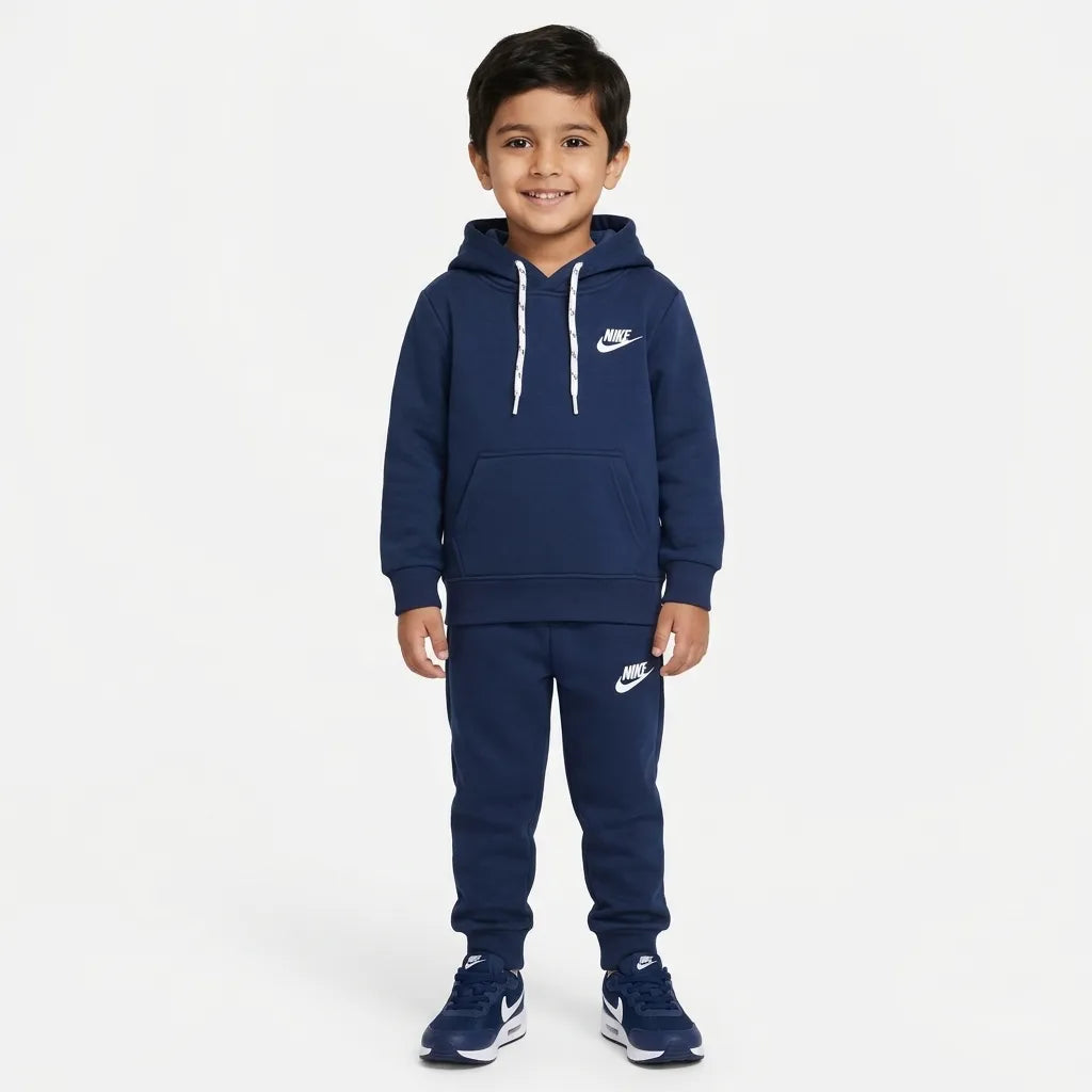 Boys Navy Blue Nike Hoodie Winter Coord Set (2 Piece) - Size 1 - 12 Years