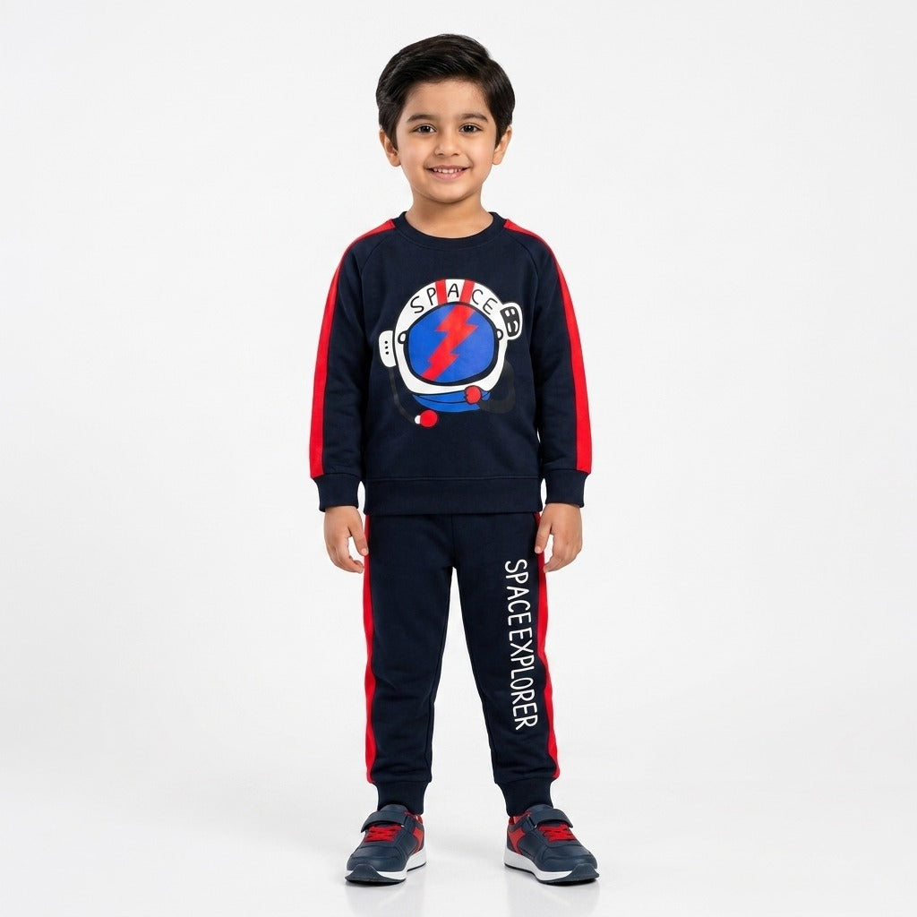 Boys Navy Blue Space Explorer Winter Coord Set (2 Piece) - Size 1 - 12 Years