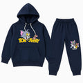 Boys Navy Blue Tom & Jerry Winter Hoodie Coord Set (2 Piece) - Size 1 - 12 Years