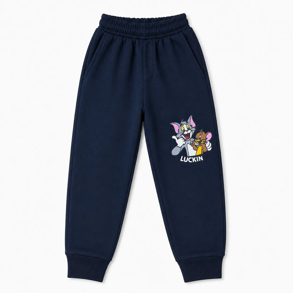 Boys Navy Blue Tom & Jerry Winter Hoodie Coord Set (2 Piece) - Size 1 - 12 Years