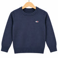 Boys Navy Blue Winter Sweater with Tommy Hilfiger Print (Size 3 - 6 Years)