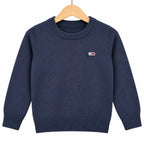 Boys Navy Blue Winter Sweater with Tommy Hilfiger Print (Size 3 - 6 Years)