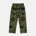 Boys olive green Mickey Mouse and car summer coord set by Lil' Cubs, includes t-shirt and shorts for ages 1-12 years.