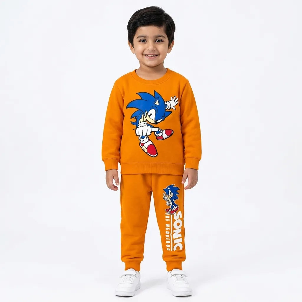 Boys Orange Sonic Winter Coord Set (2 Piece) - Size 1 - 12 Years