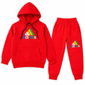 Boys Peach Red Adidas Winter Hoodie Coord Set (2 Piece) - Size 1 - 12 Years