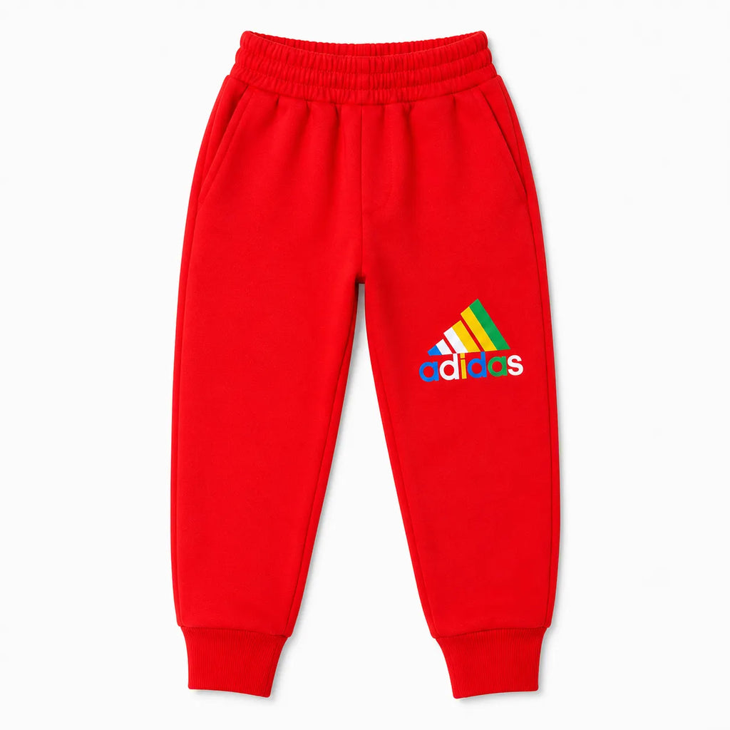 Boys Peach Red Adidas Winter Hoodie Coord Set (2 Piece) - Size 1 - 12 Years