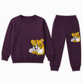Boys Purple Tiger Winter Coord Set (2 Piece) - Size 1 - 12 Years