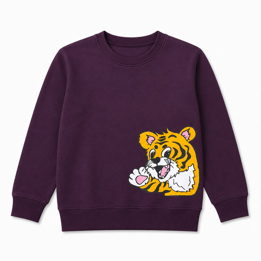 Boys Purple Tiger Winter Coord Set (2 Piece) - Size 1 - 12 Years
