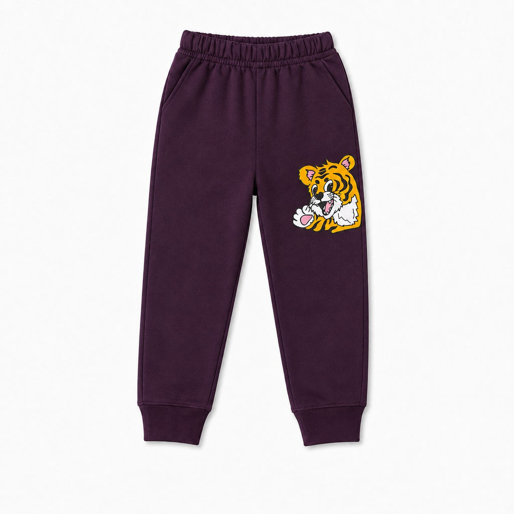 Boys Purple Tiger Winter Coord Set (2 Piece) - Size 1 - 12 Years