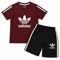 Boys Red & Black Adidas Summer Coord Set (2 Piece) Age 1 - 12 Years