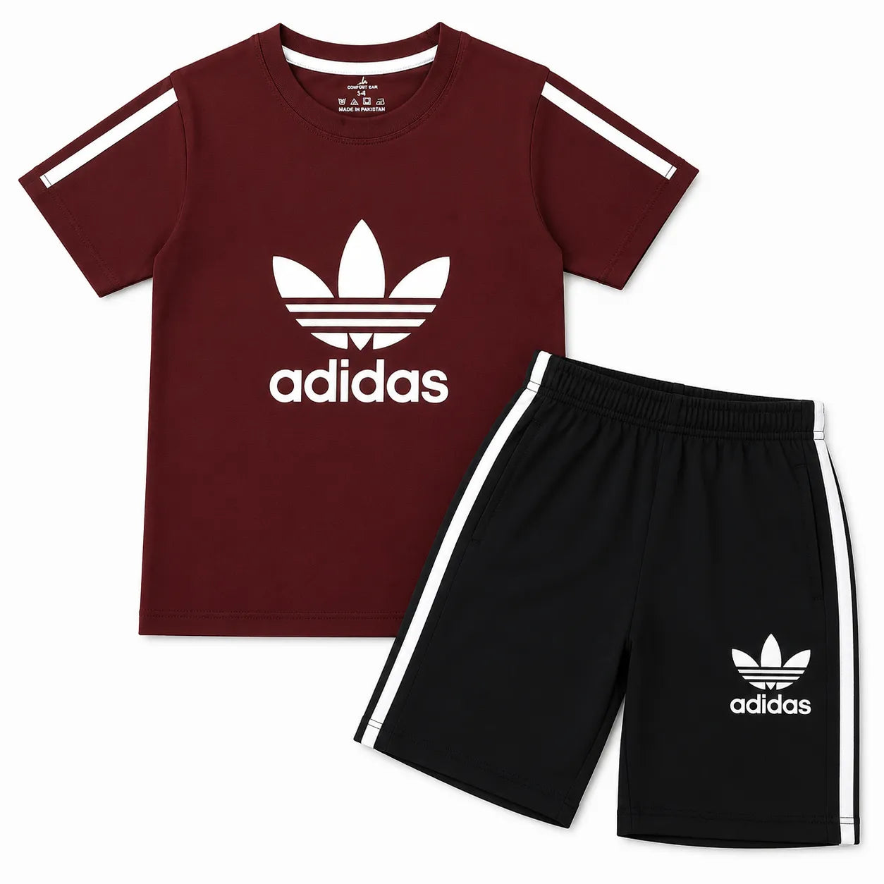 Boys Red & Black Adidas Summer Coord Set (2 Piece) Age 1 - 12 Years