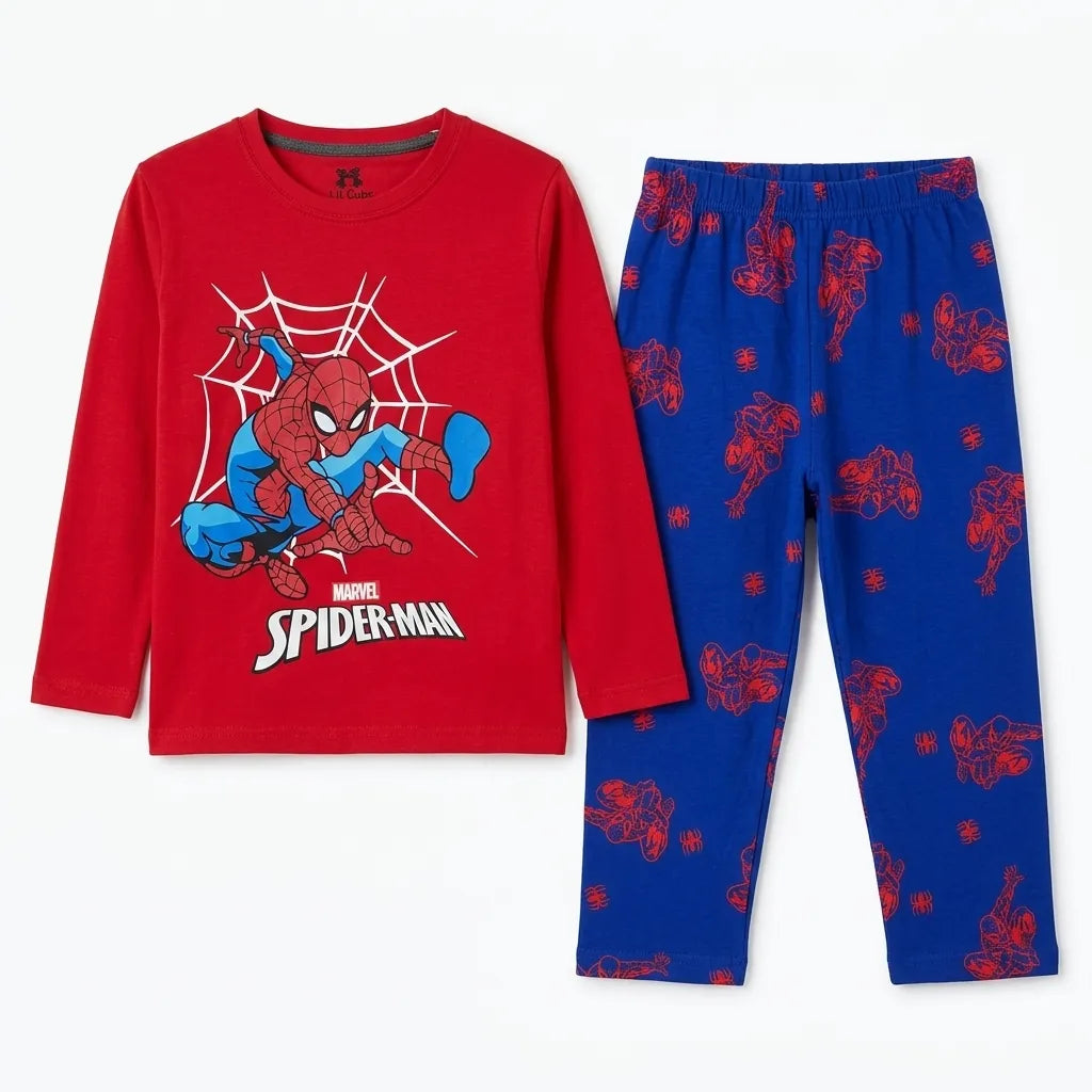 Boys Red & Blue Spiderman Summer Coord Set (2 Piece) - Size 1 - 12 Years