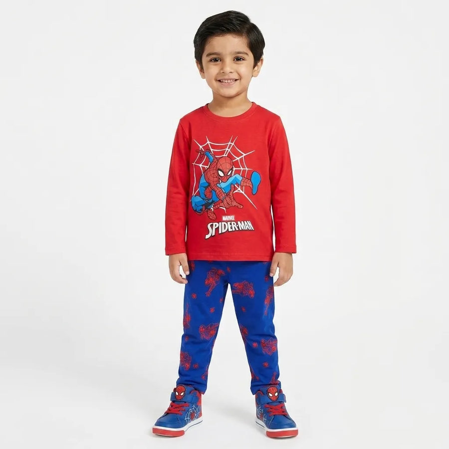 Boys Red & Blue Spiderman Summer Coord Set (2 Piece) - Size 1 - 12 Years